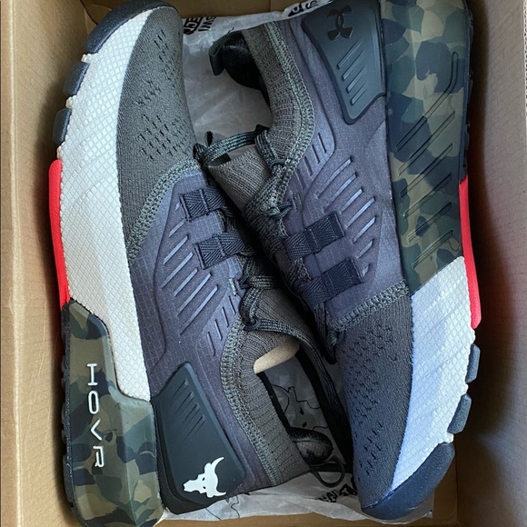 UA Women’s Project Rock 3 Training Shoes Camo - Picture 1 of 4